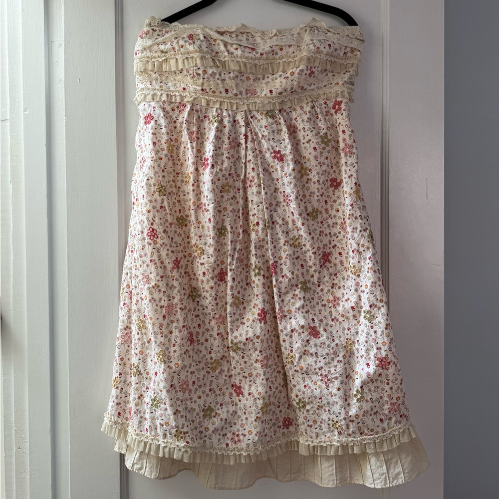Cynthia Steffe eyelet dress with lace trim, size 12 (fits smaller)